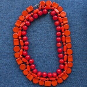 Orange and Red Necklaces